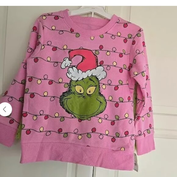 Dr Suess THE GRINCH Girls Outfit - Pink Green Sweatshirt & Tutu Skirt - Size 5T - Picture 2 of 4